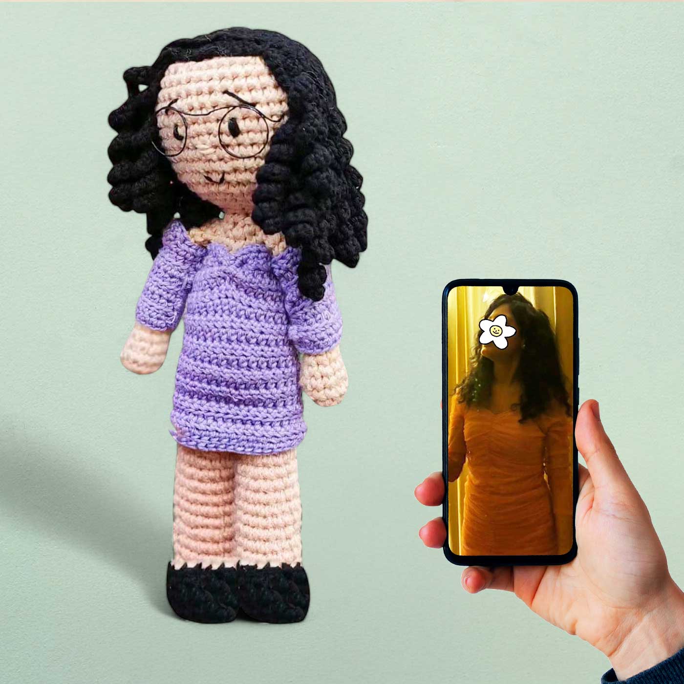 Handmade Crochet Cotton Replica Doll