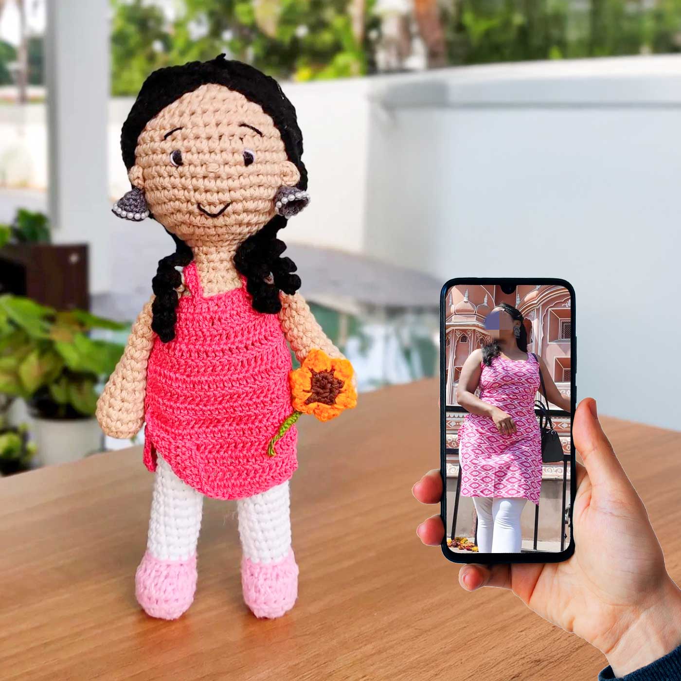 Handmade Crochet Cotton Replica Doll
