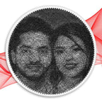 Photo Personalized String Art Threads Of Identity MDF Wood Portrait For Couples