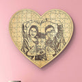 Photo Personalized Heart Shaped MDF Wood Puzzle