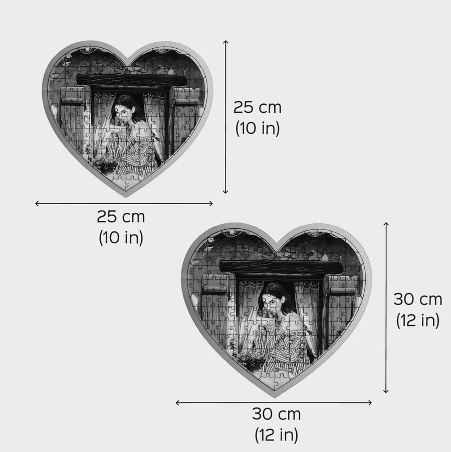 Photo Personalized Heart Shaped MDF Wood Puzzle