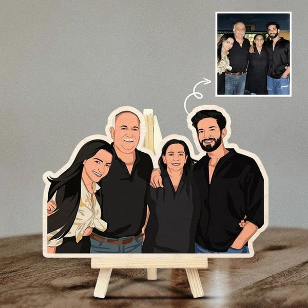 Personalised Printed Caricature Cutout With Stand
