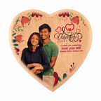 Heart shape wooden printed frame