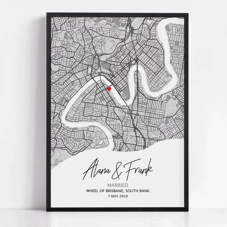 Where We First Met Map Frame