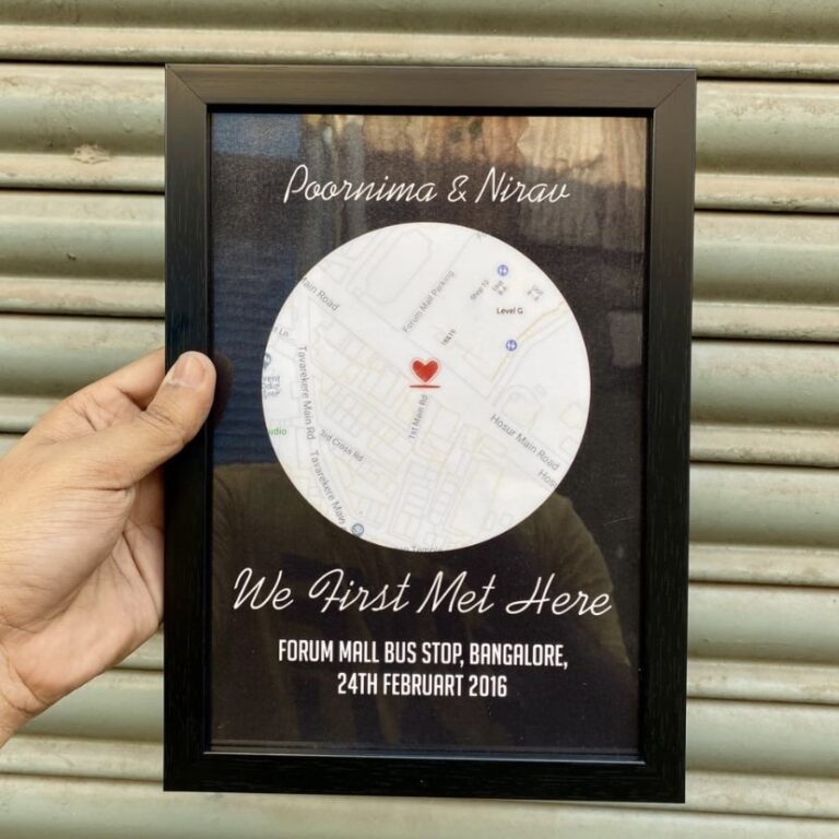 Where We First Met Map Frame