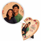 Heart shape wooden printed frame