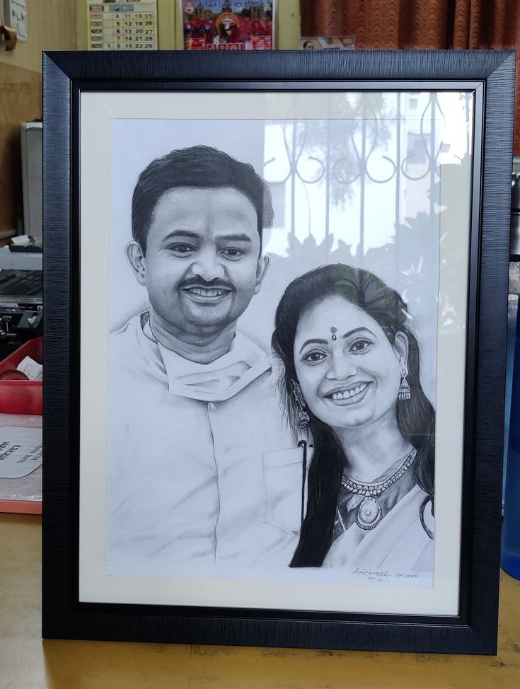 Pencil sketch frame