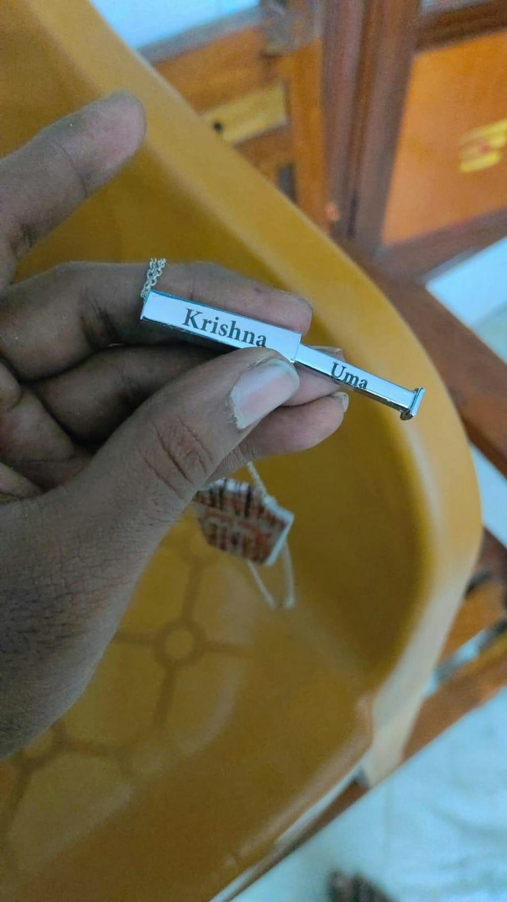 Personalized Bar Pendant