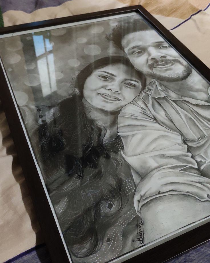 Pencil sketch frame