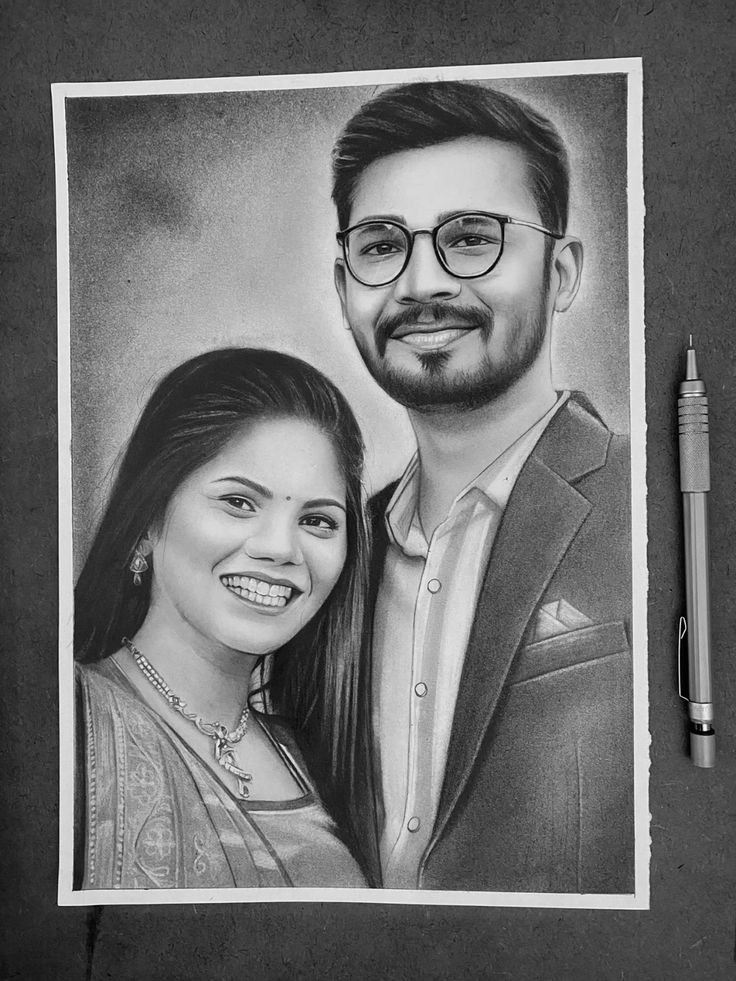 Pencil sketch frame